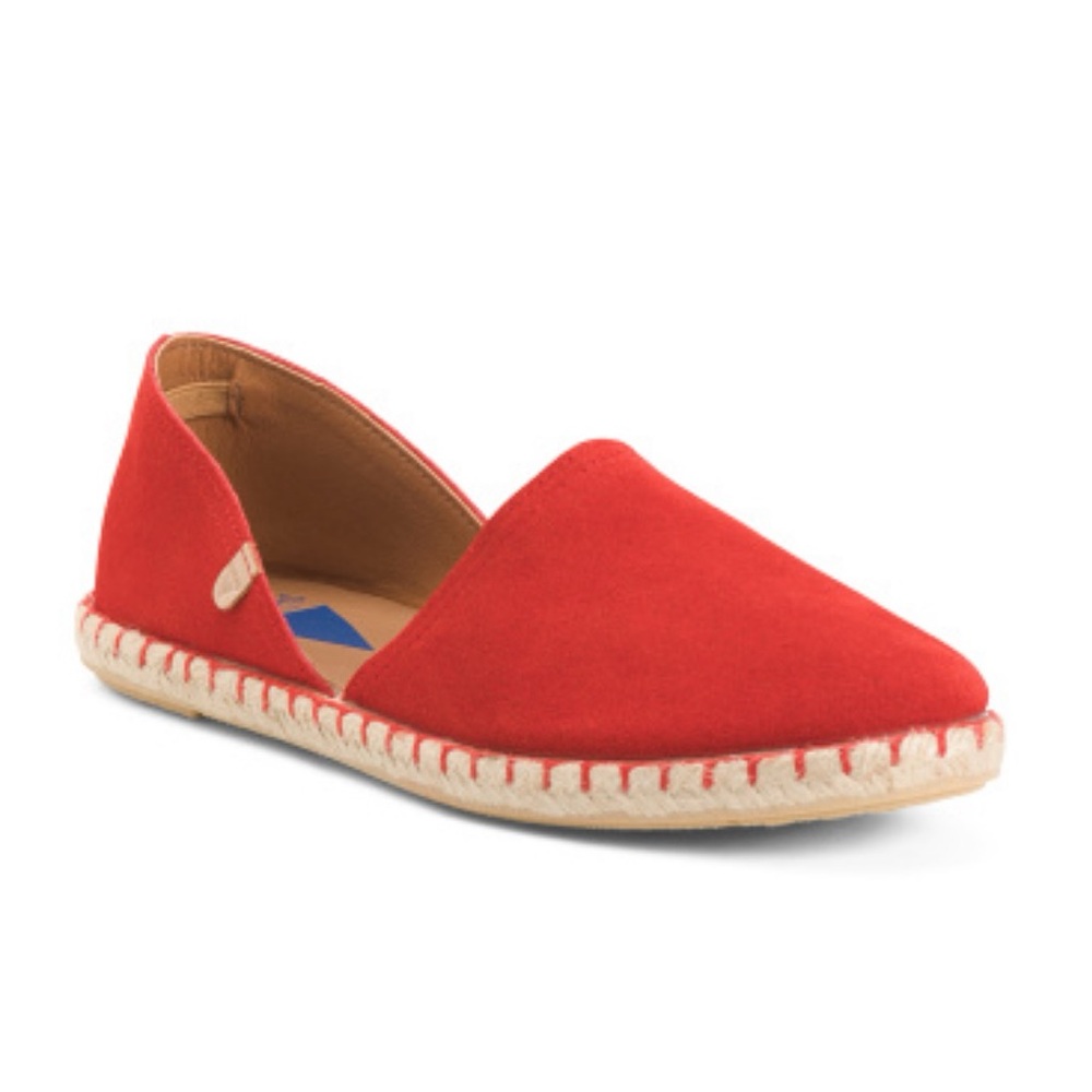 Fun Verbenas Carmen Fuego Espadrilles Flats Red Suede Women’s EU Size 40 or US 8